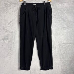 Wilfred Black 100% Silk Straight Leg Joggers Pants Size‎ 6 Luxury Comfort Work
